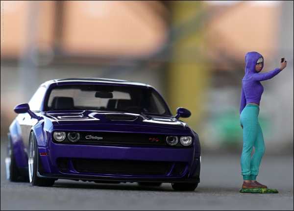 Dodge Challenger R/T Scat Paket Widebody-Plum Crazy