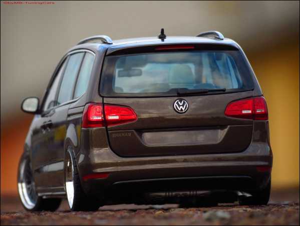 1:18 VW Sharan TDI - Brandy Braun-Mettalic + BBS LM Alu-Felgen