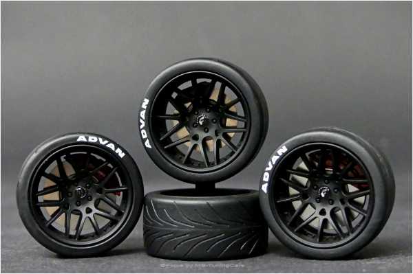1:18 Tuning Ford Mustang Liberty Walk DESIGN ADVAN Rim Size