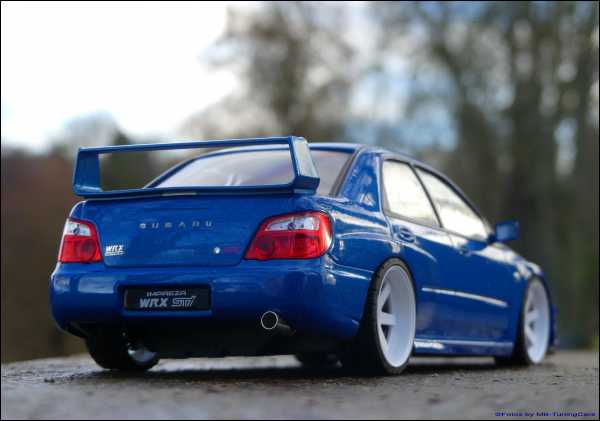 Mb Tuningcars 1 18 Tuning Subaru Impreza Wrx Sti 2003 Pvc Alu Felgen Withe Volk Te37