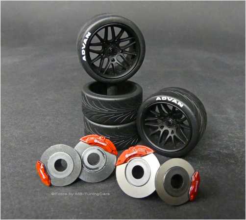 1:18 Tuning Ford Mustang Liberty Walk DESIGN ADVAN Rim Size