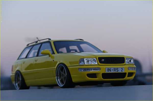 1:18 Audi 80 RS2 (B4) Avant Baujahr 93 Imola Gelb + OZ & inkl.OVP