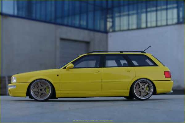1:18 Audi 80 RS2 (B4) Avant Baujahr 93 Imola Gelb + OZ & inkl.OVP