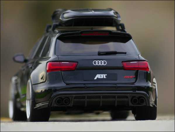 1:18 Audi ABT RS6 Roof Top Dachbox / Asia Blackline Exclusiv Car