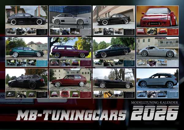 Wandkalender DIN A3 2026 "1:18 Modell-Tuning Cars Kalender". NEU. TOP