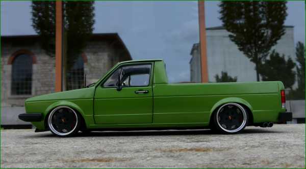 1:18 VW Caddy MK1 PORSCHE LOWRIDER inkl.OVP
