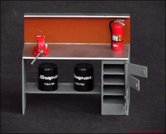 1:18 Werkstatt Werkbank + Schubladenfächer Exklusiv - Diorama - RaR / TSM