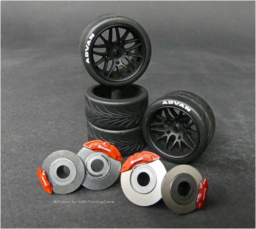 1:18 Tuning Ford Mustang Liberty Walk DESIGN ADVAN Rim Size