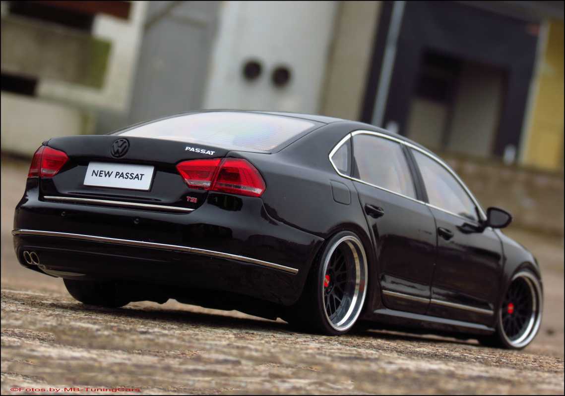 1:18 VW Passat B7 Limousine 2011 + BBS LM  Alu-Felgen