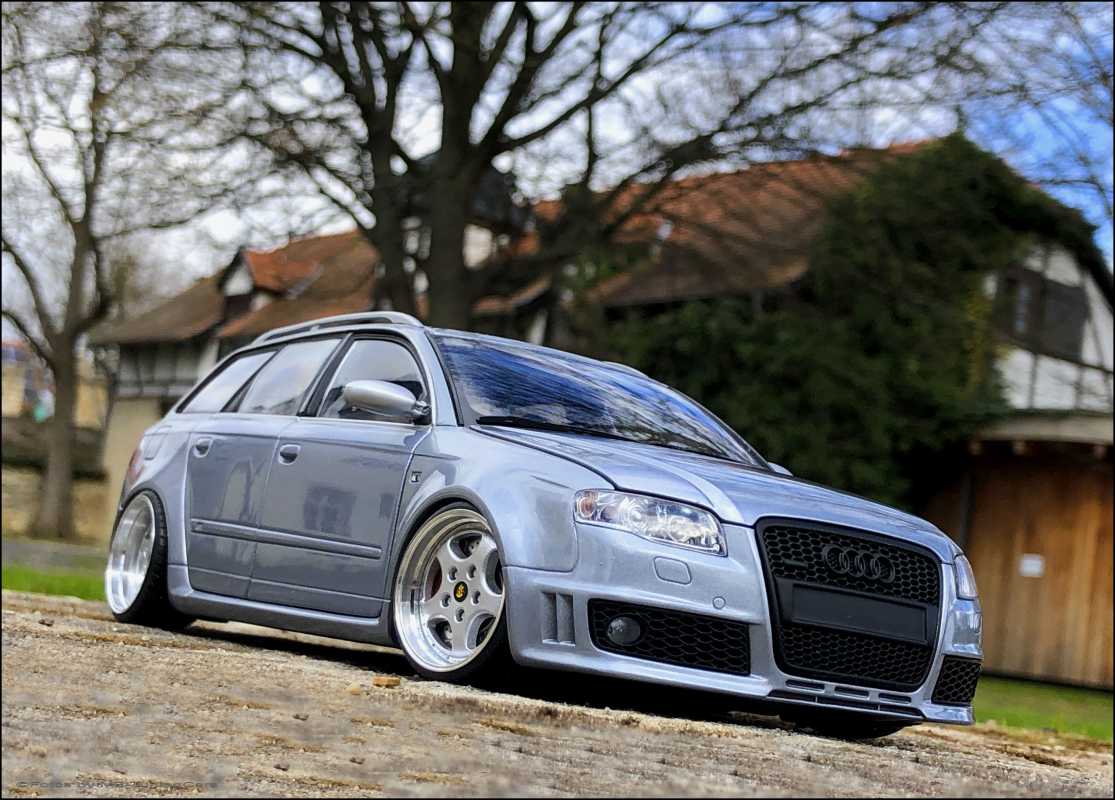 MB-TuningCars - 1:18 Audi RS4 B7 Avant Quattro SILVER STONE EDITION = RAR