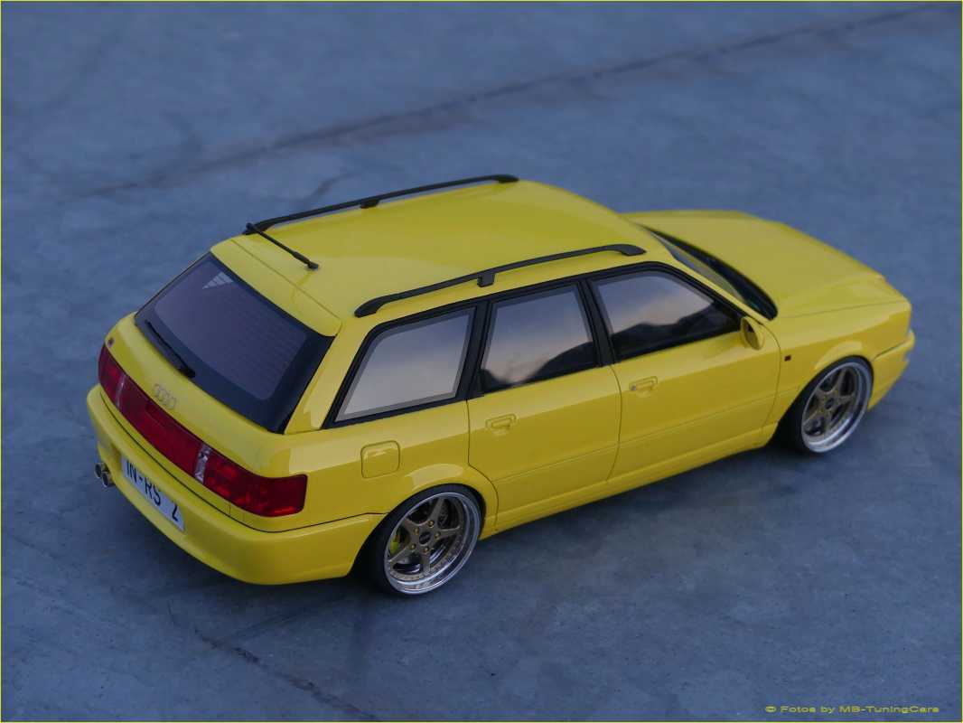 1:18 Audi 80 RS2 (B4) Avant Baujahr 93 Imola Gelb + OZ & inkl.OVP