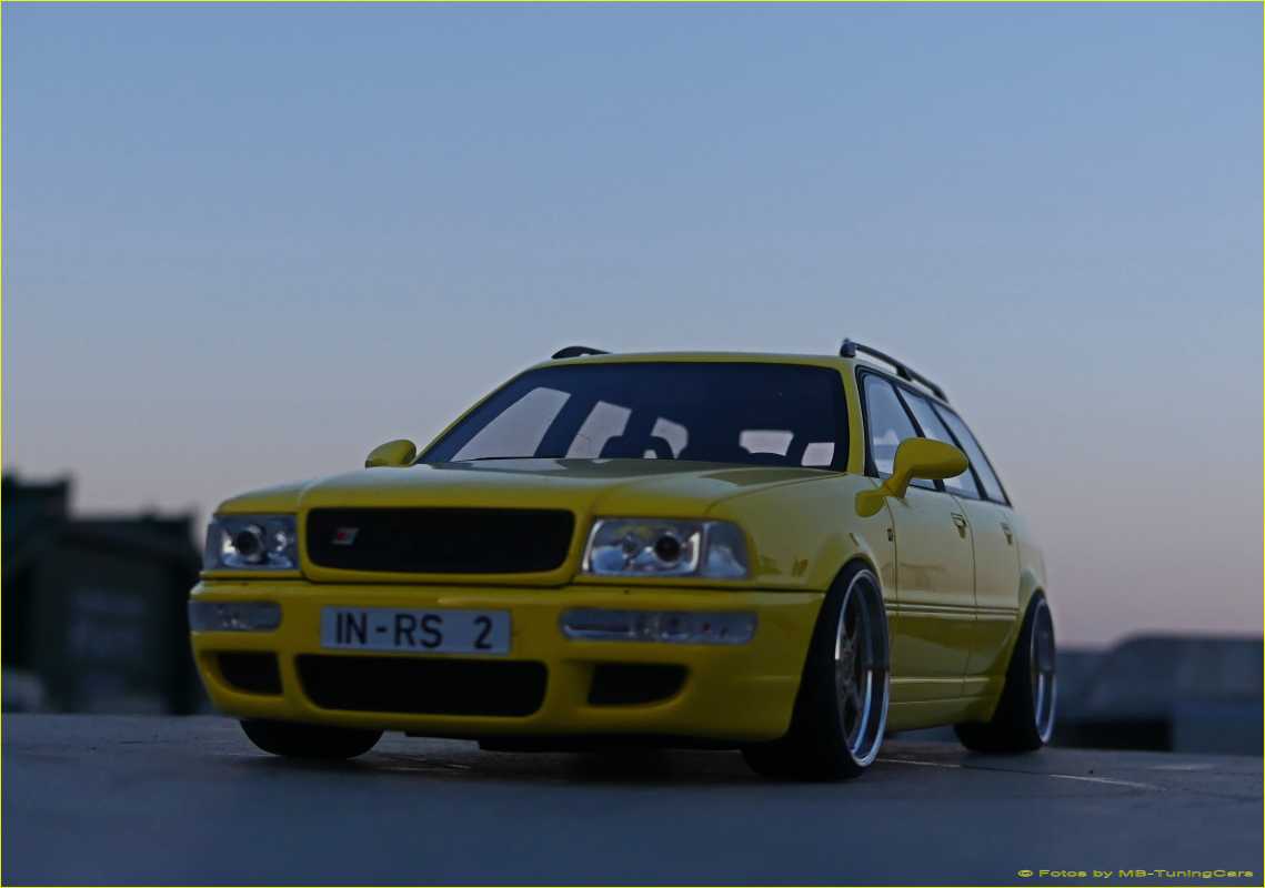 1:18 Audi 80 RS2 (B4) Avant Baujahr 93 Imola Gelb + OZ & inkl.OVP