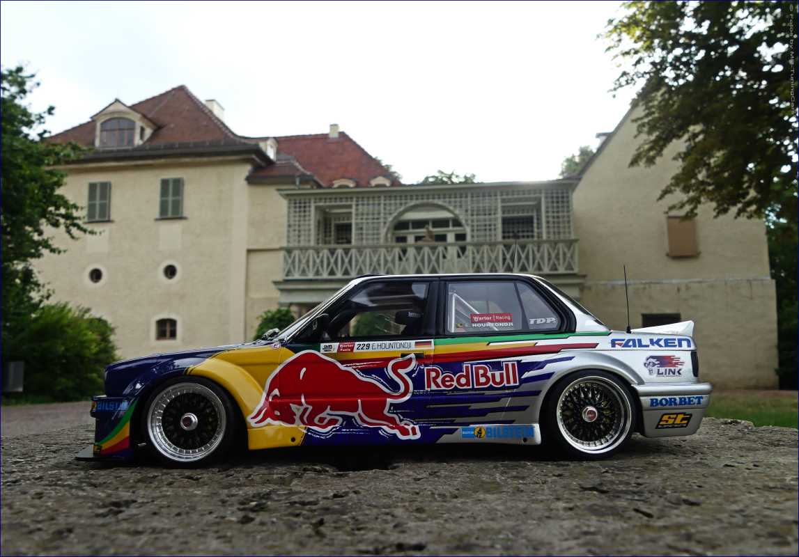 1:18 BMW E30 M3 RedBull Racing Edition mit BBS RS Umbau in OVP