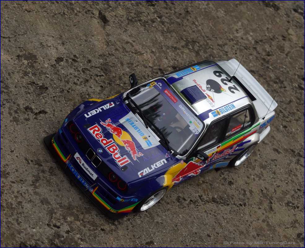 1:18 BMW E30 M3 RedBull Racing Edition mit BBS RS Umbau in OVP