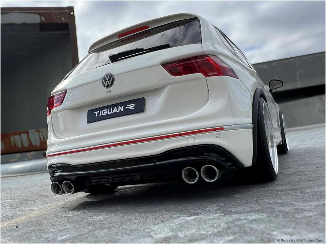 MB-TuningCars - 1:18 VW Tiguan R-Line in Weiß Edition mit MBTC Alu-Räder