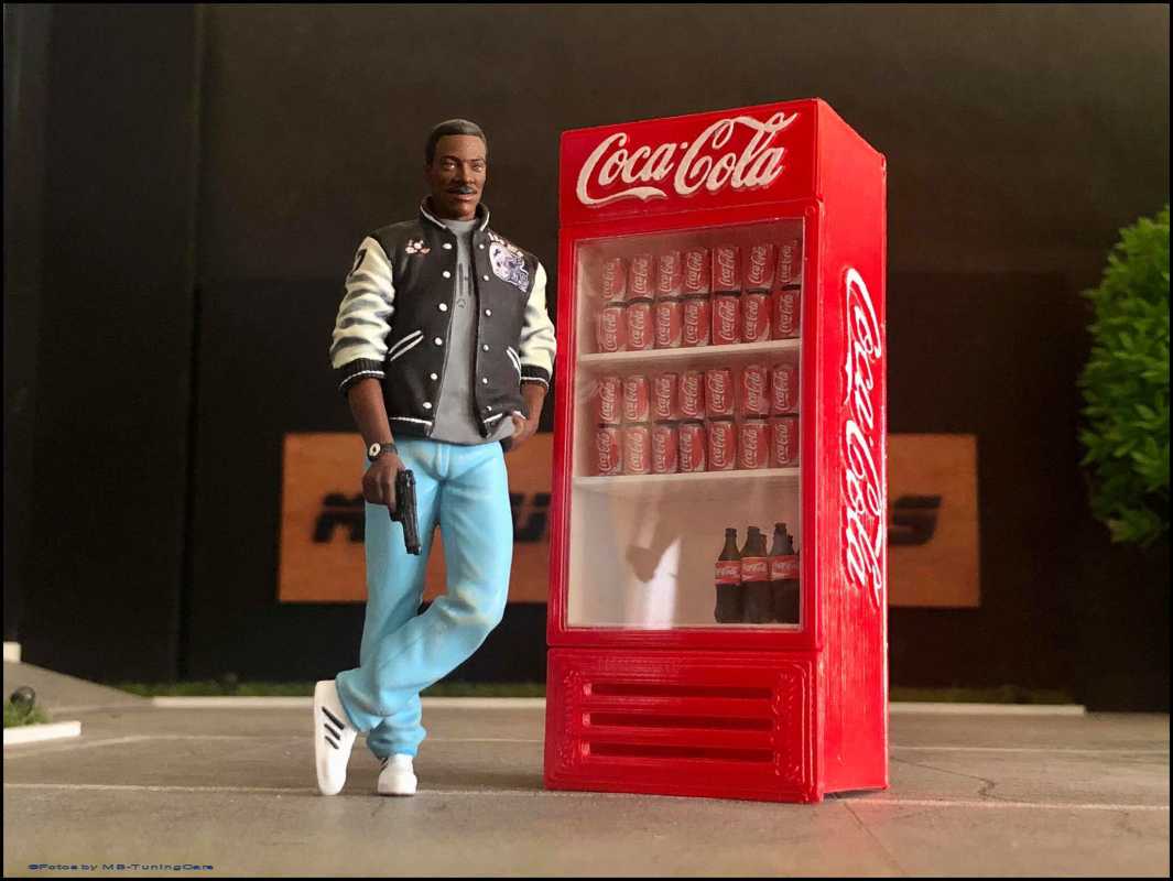 Mb Tuningcars 1 18 Refrigerator Coca Cola Painted Diorama Accessories