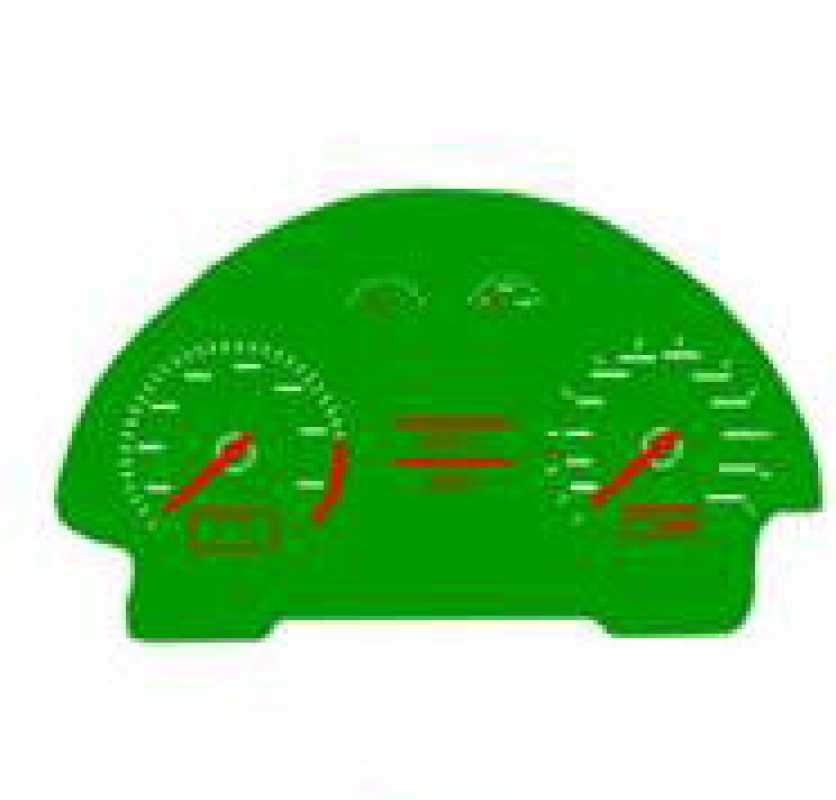 Audi TT Bj. 97 Tachofolie - Grün -