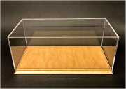 1:18 EDEL-LEDER-ACRYL VITRINE / BEIGE / STAUBDICHT